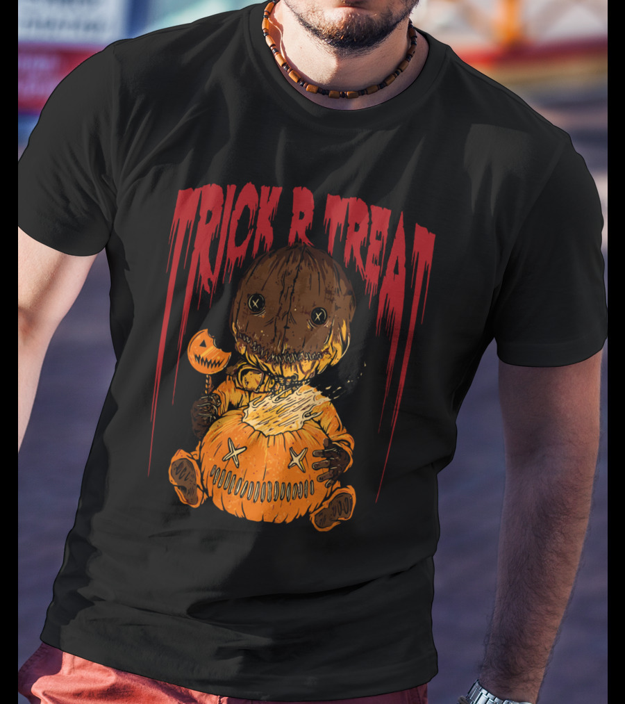 Trick R Treat Sam Pumpkin Horror Halloween T-Shirt