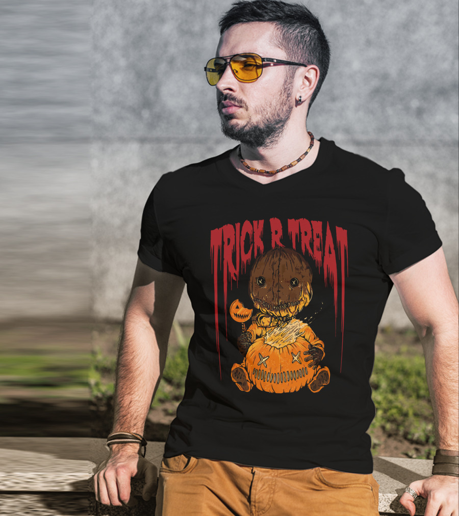 Trick R Treat Sam Pumpkin Horror Halloween T-Shirt