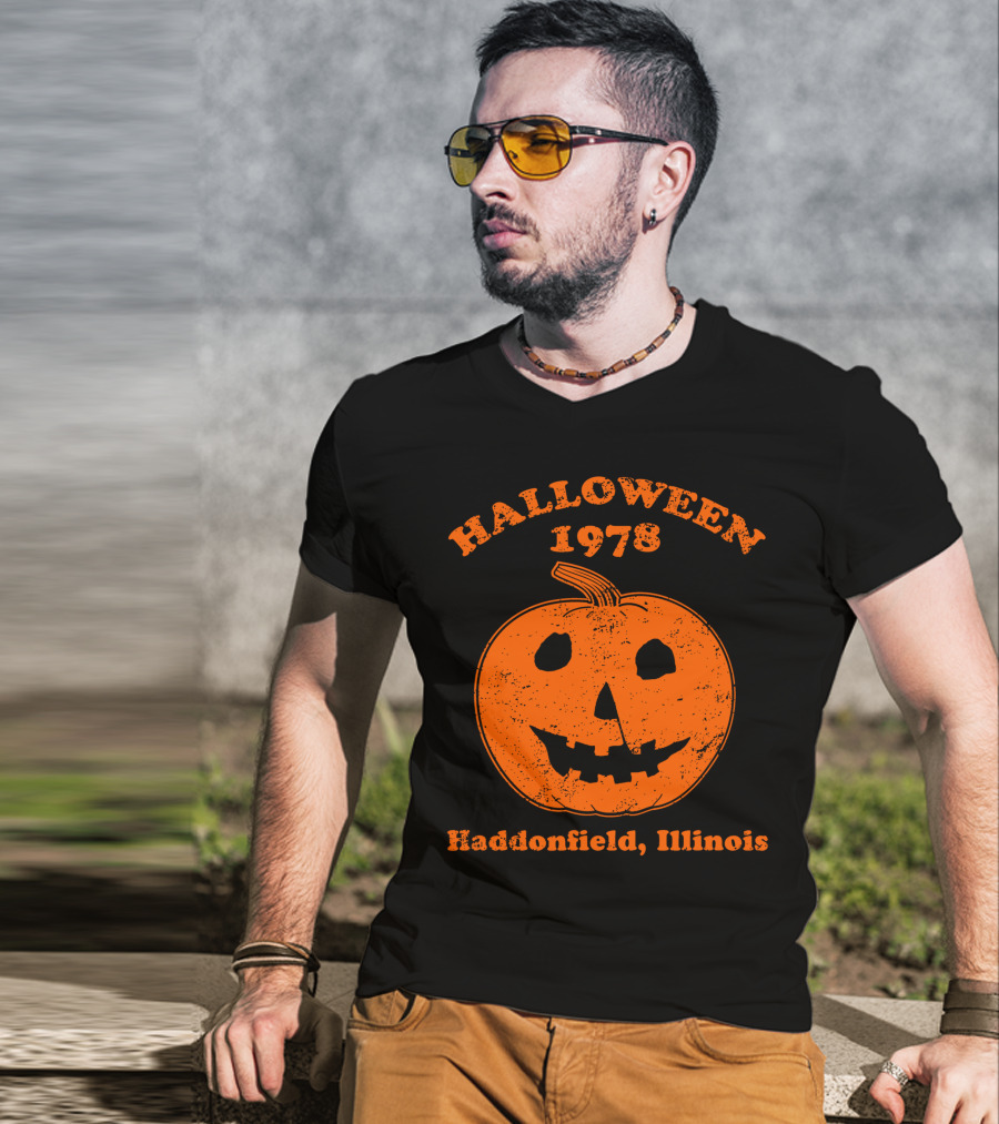 Halloween 1978 Spooky Pumpkin Haddonfield Illinois T-Shirt