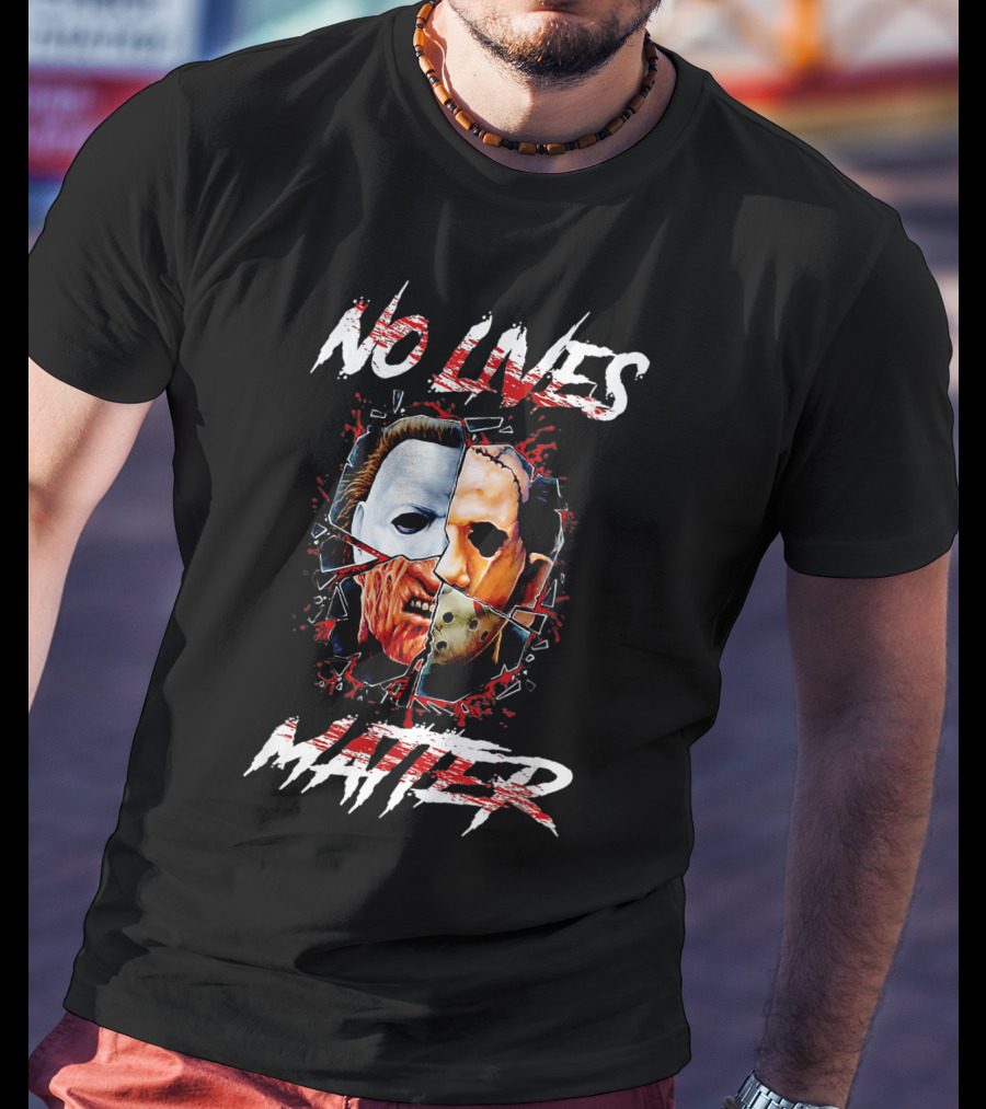 No Lives Matter Scary Horror Icons T-Shirt