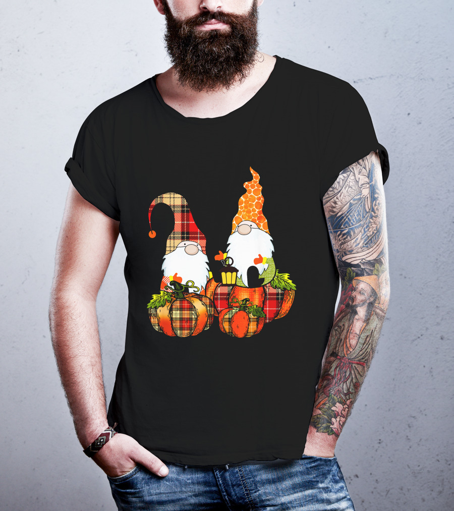 Cute Gnomes Halloween Funny Pumpkin Costume T-Shirt