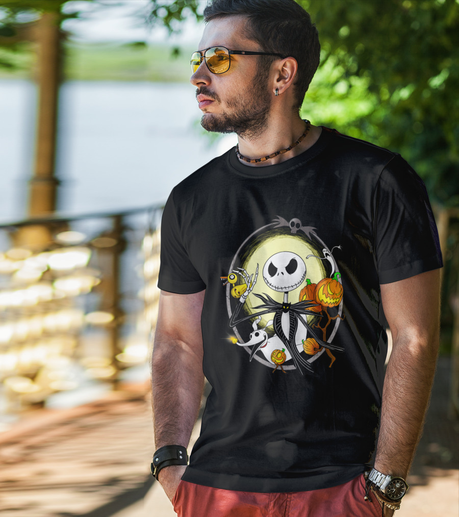 Jack Skellington Halloween Celebration Scene T-Shirt