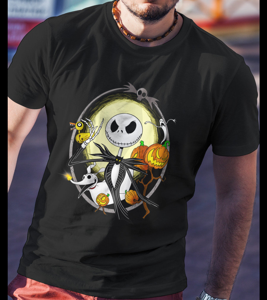 Jack Skellington Halloween Celebration Scene T-Shirt
