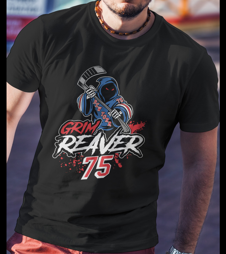 New York Grim Reaver 75 Hockey Merchandise T-Shirt