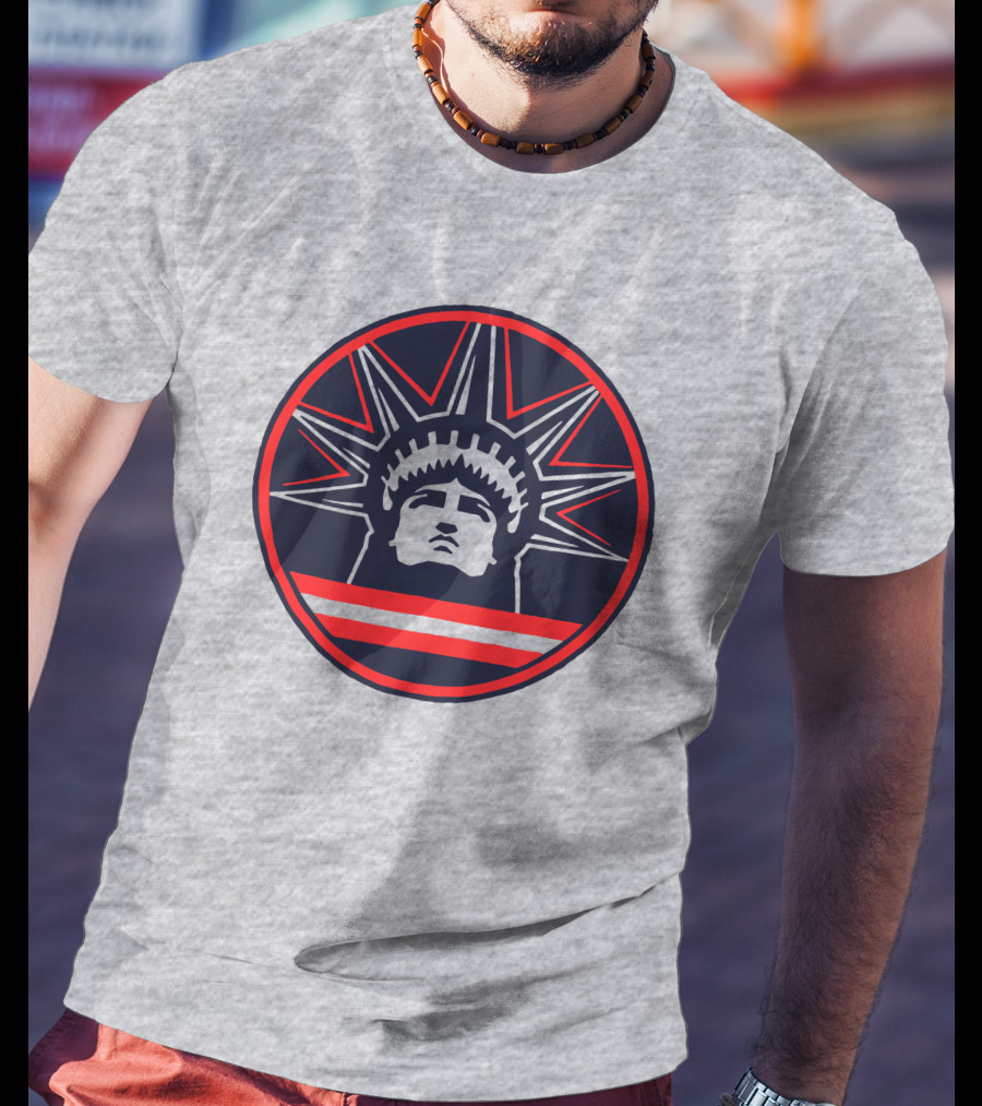 We Bleed Blue Liberty Icon Circle T-Shirt