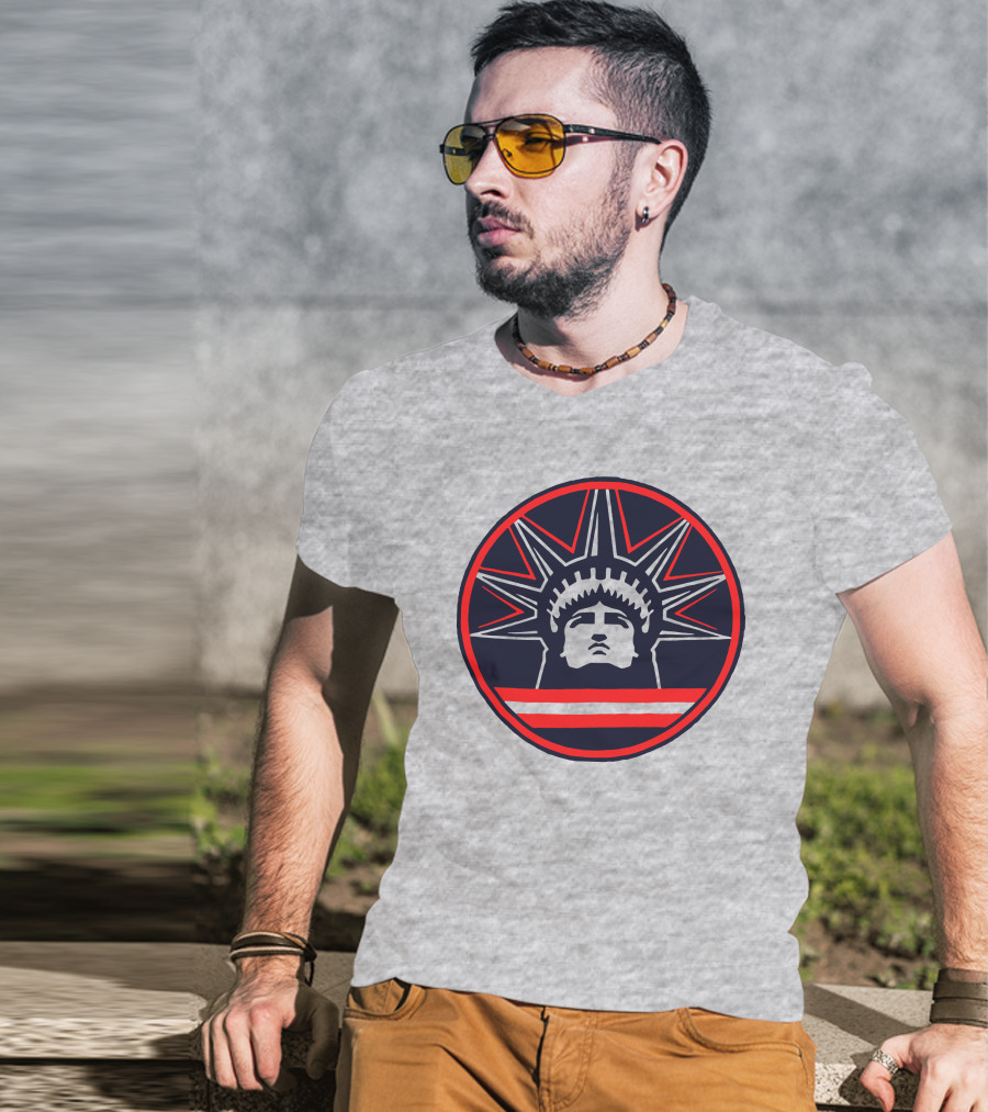 We Bleed Blue Liberty Icon Circle T-Shirt