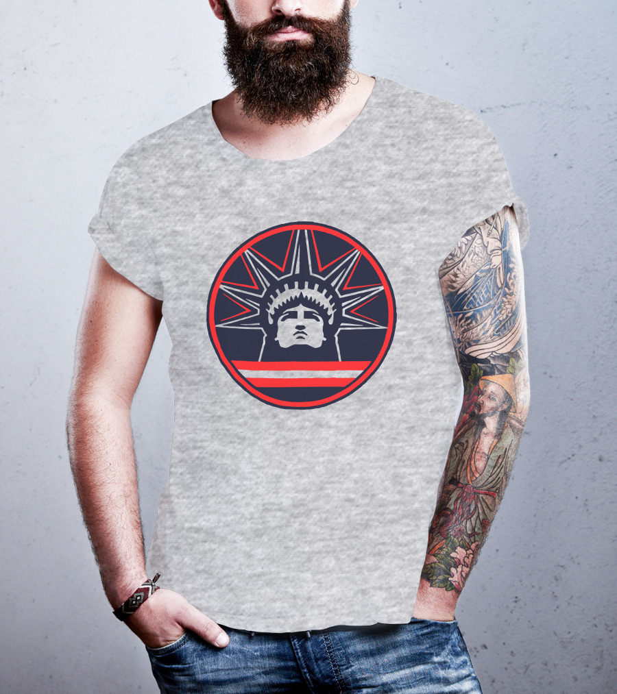 We Bleed Blue Liberty Icon Circle T-Shirt