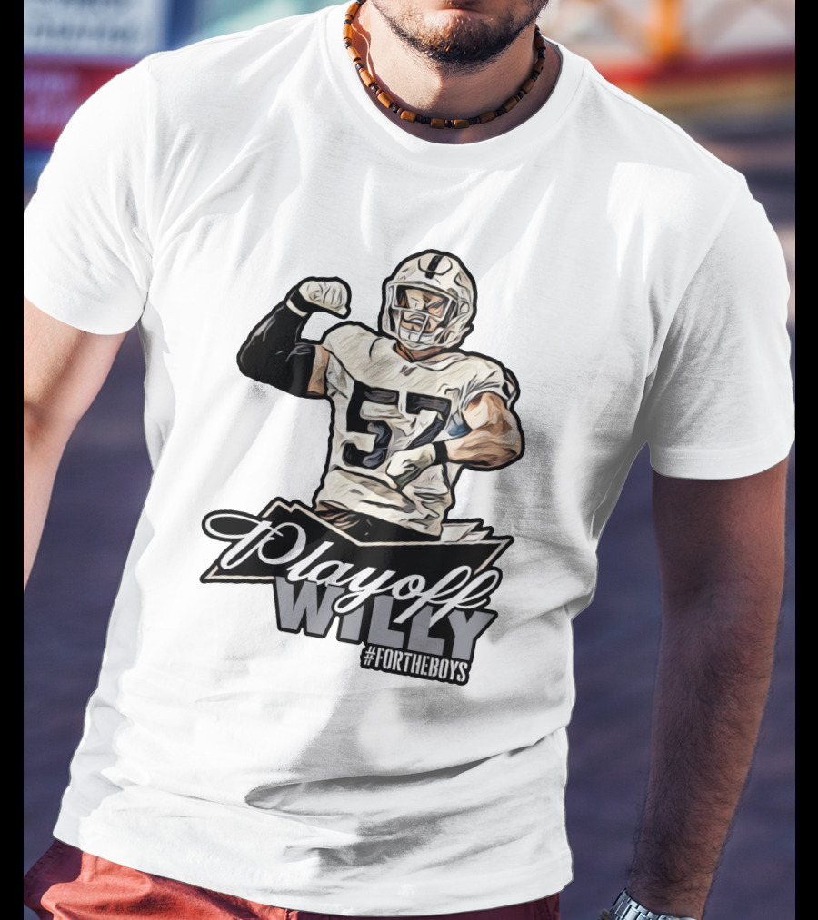 Playoff Willy 57 #ForTheBoys Football Player T-Shirt