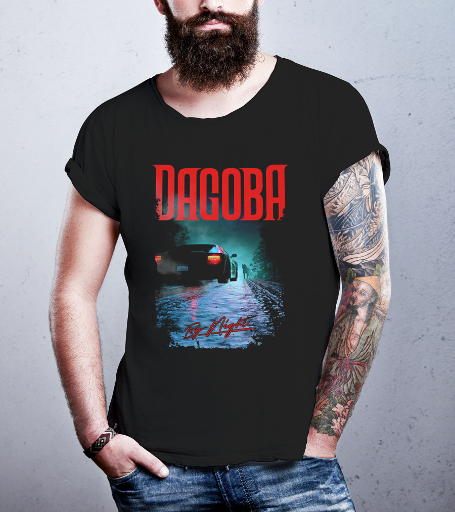 Dagoba By Night Retro Car Scene T-Shirt