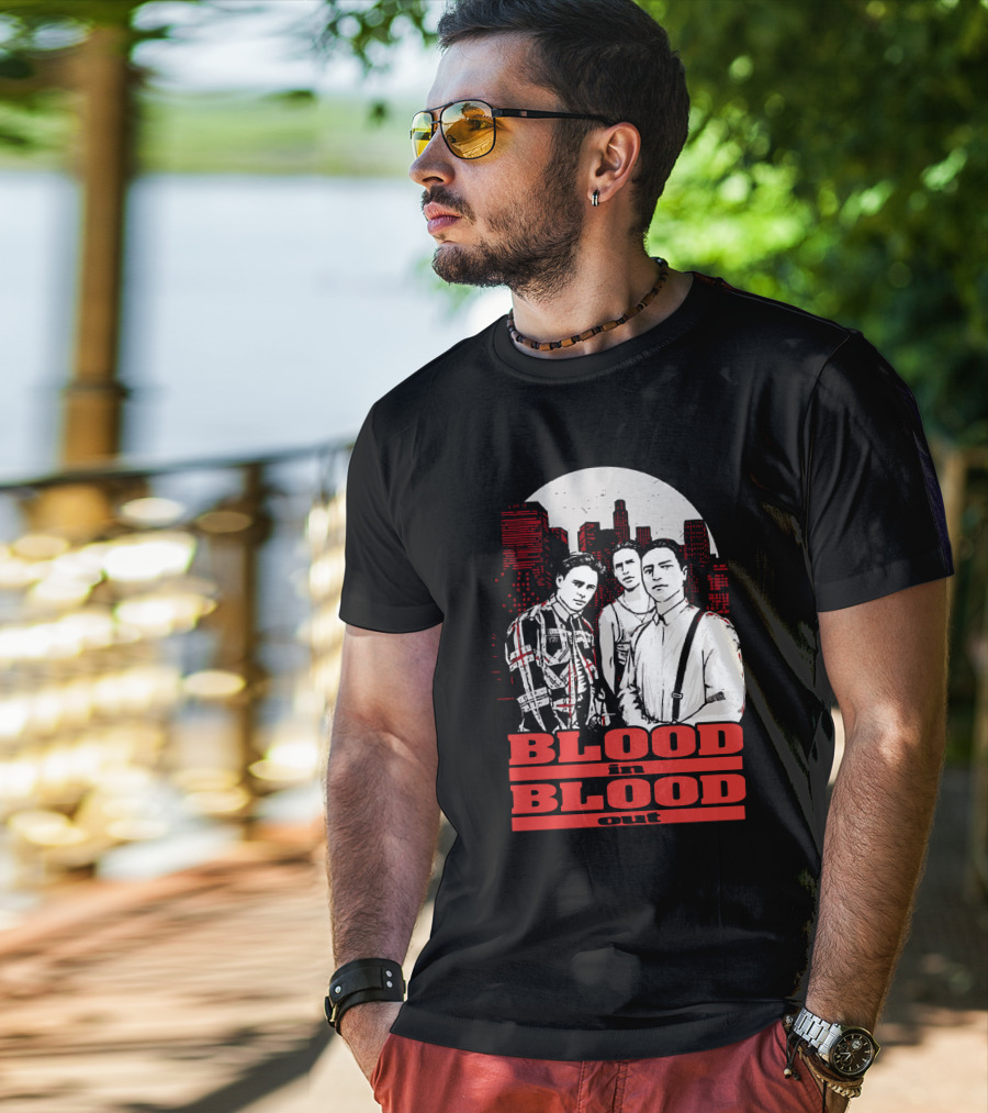 Blood In Blood Out Los Angeles Trio Urban Skyline T-Shirt