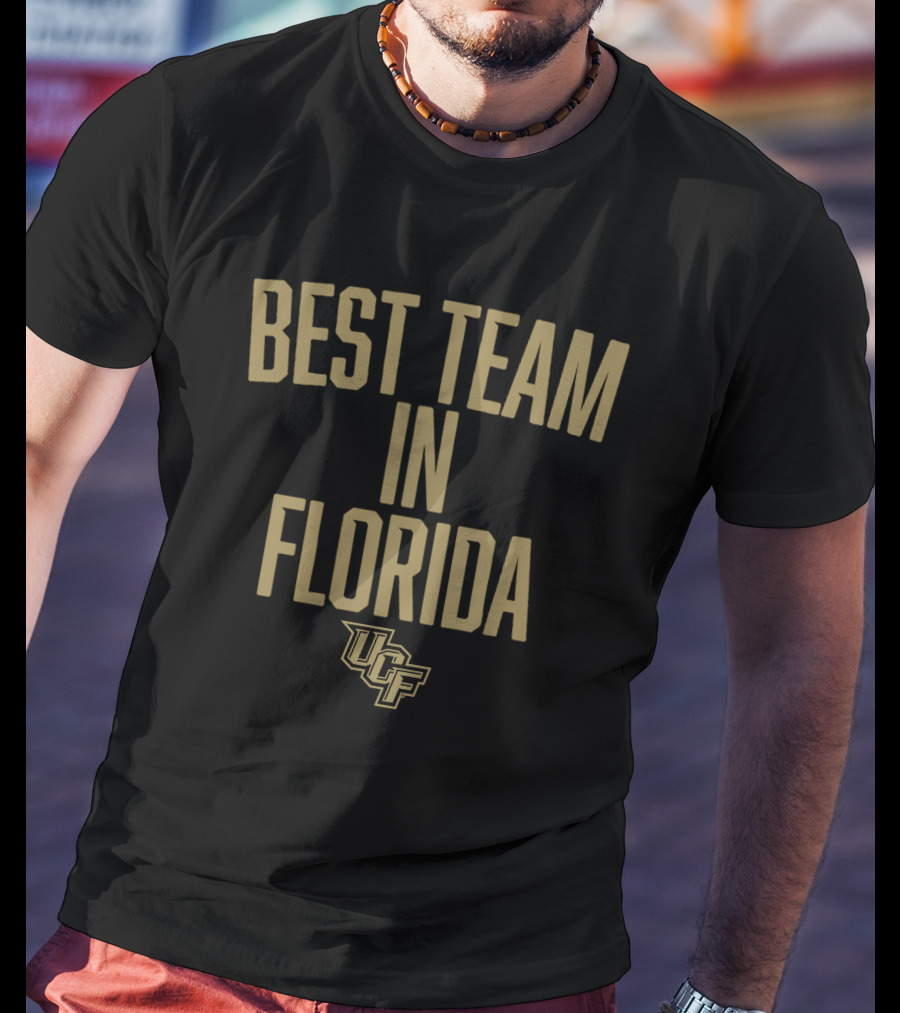 UCF Best Team In Florida In Bold Gold Text With University T-Shirt