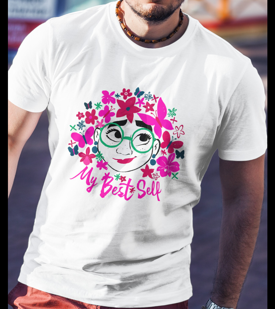 My Best Self Encanto Store Flowers Butterflies Glasses T-Shirt