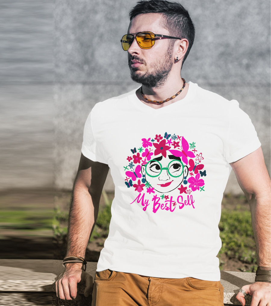 My Best Self Encanto Store Flowers Butterflies Glasses T-Shirt