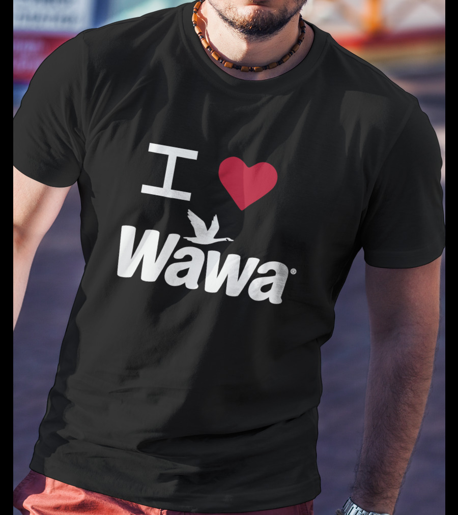 I Love Wawa Logo With Heart And Goose T-Shirt