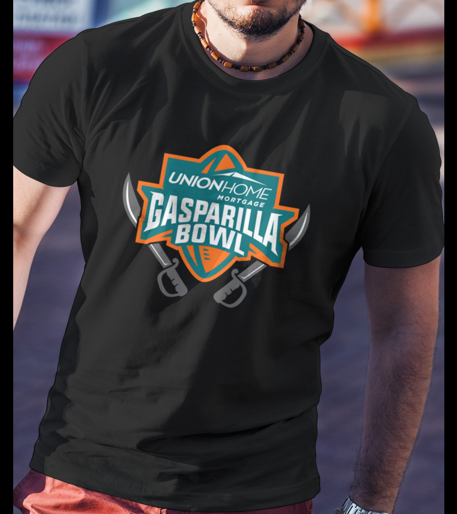 Union Home Mortgage Gasparilla Bowl Football Swords Emblem T-Shirt