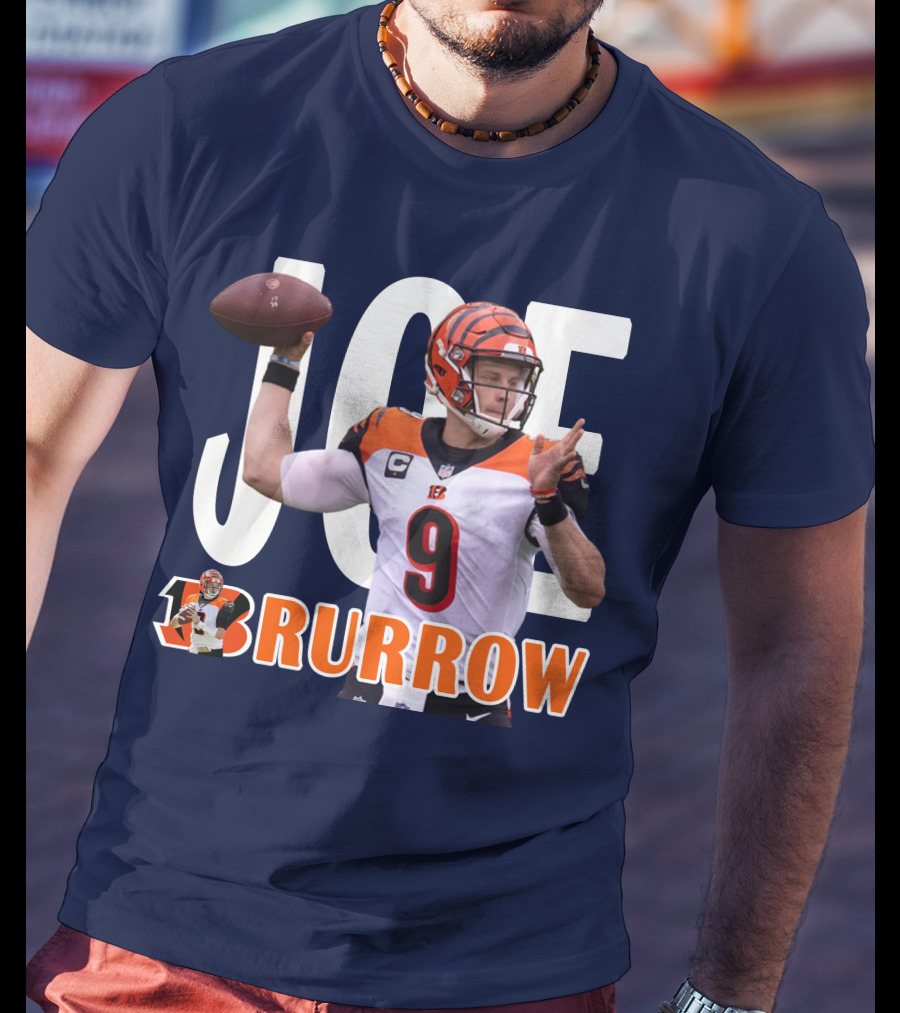 Joe 9 Burrow Football Quarterback Pass Bengals T-Shirt