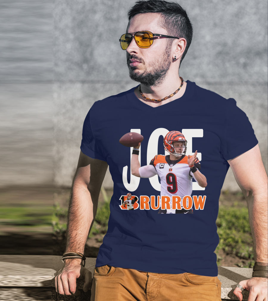 Joe 9 Burrow Football Quarterback Pass Bengals T-Shirt