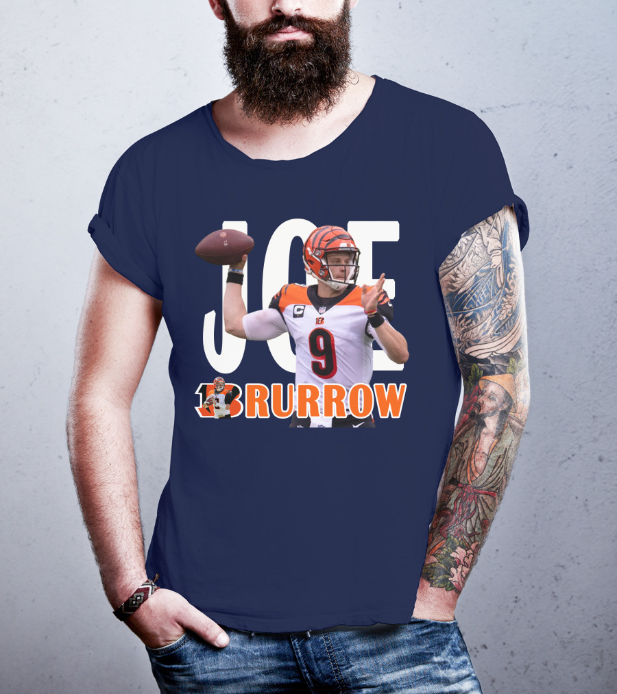 Joe 9 Burrow Football Quarterback Pass Bengals T-Shirt