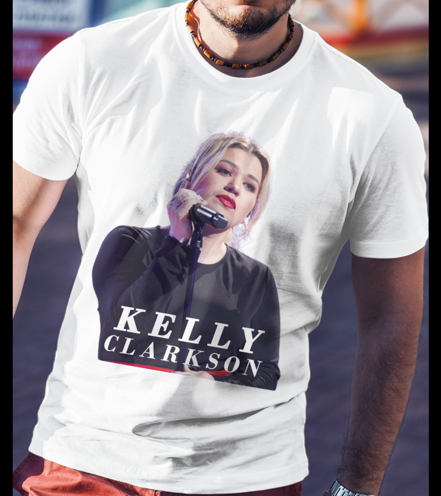 KELLY CLARKSON Concert Performance Microphone Stage T-Shirt