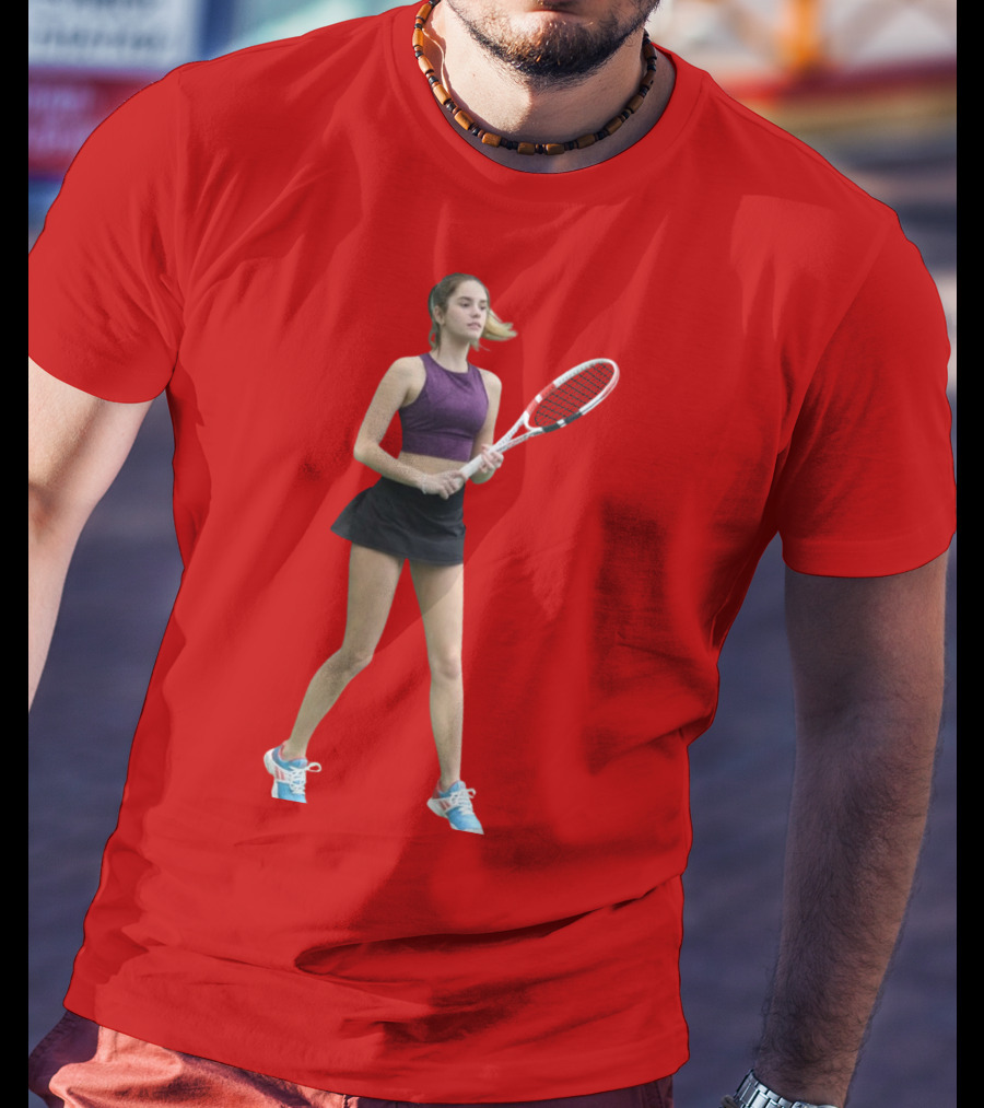 Mackenzie Raine Tennis Player With Racket T-Shirt