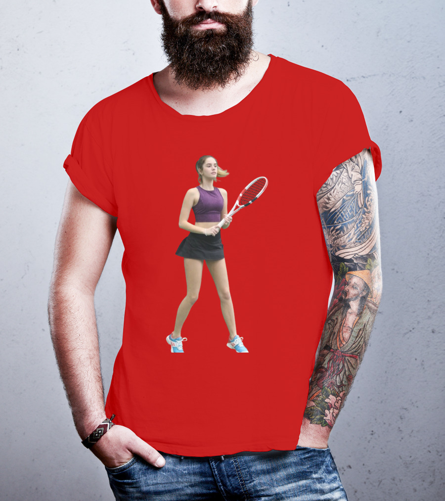 Mackenzie Raine Tennis Player With Racket T-Shirt