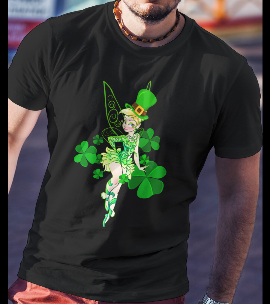 TKB Patrick's Day Fairy In Clover And Green Hat Attire T-Shirt