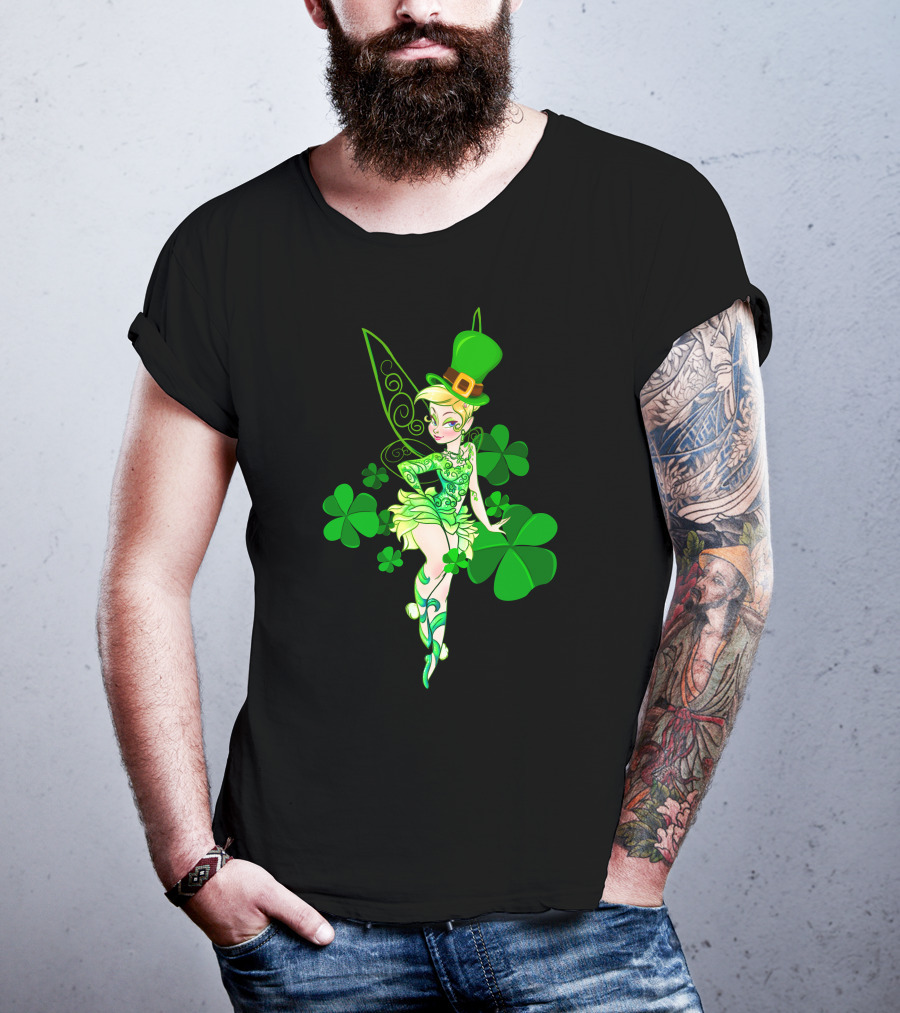 TKB Patrick's Day Fairy In Clover And Green Hat Attire T-Shirt
