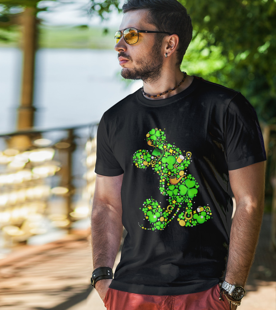 Clover MK Mickey Mouse St. Patrick's Day Lucky Icon Assembly T-Shirt