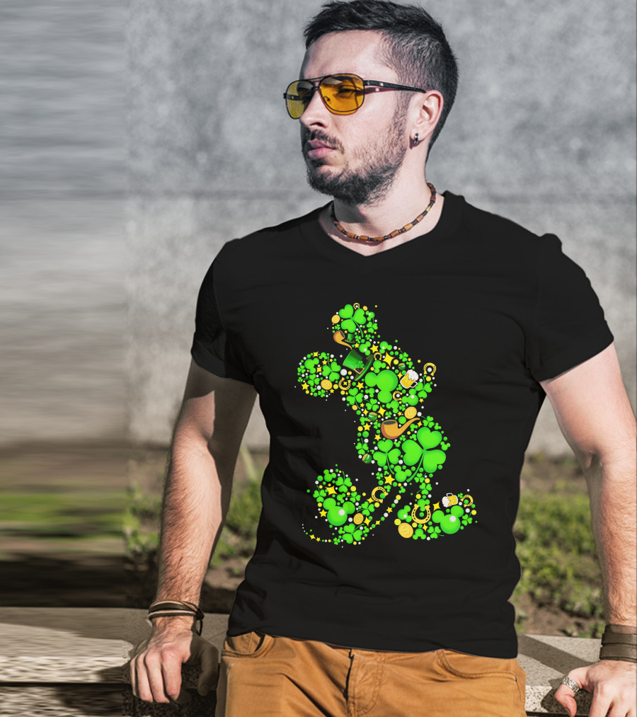 Clover MK Mickey Mouse St. Patrick's Day Lucky Icon Assembly T-Shirt