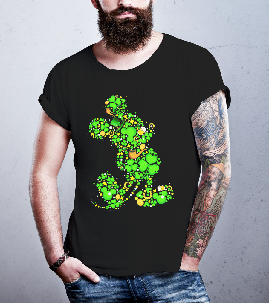 Clover MK Mickey Mouse St. Patrick's Day Lucky Icon Assembly T-Shirt