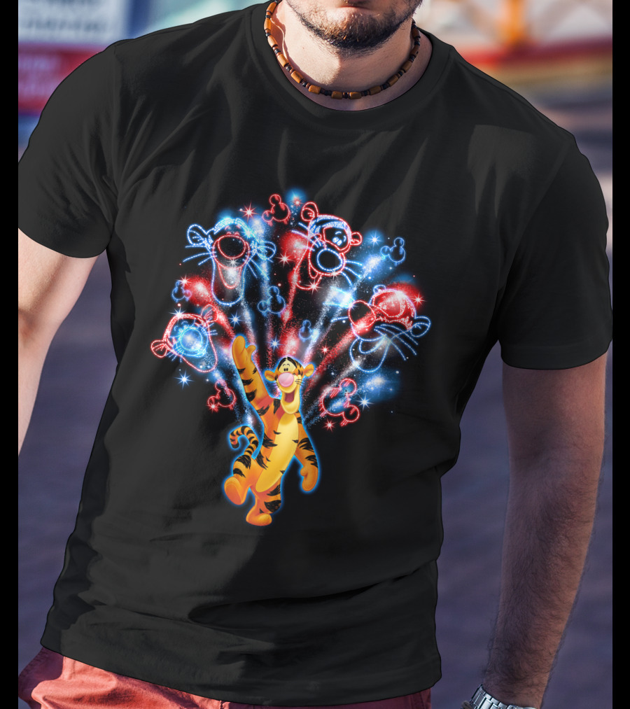 Tigger Fireworks Display Celebration Magic T-Shirt