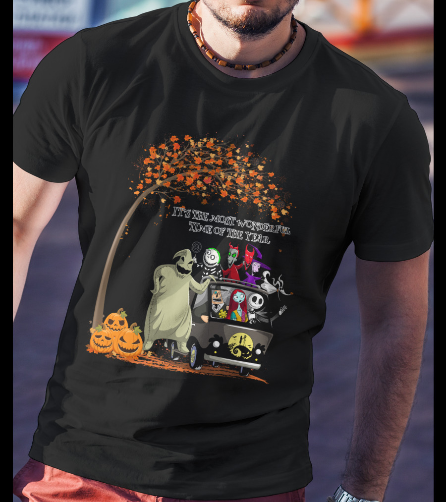 It's The Most Wonderful Time Of The Year Halloween Tree And Pumpkins T-Shirt