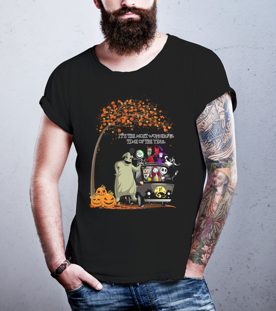 It's The Most Wonderful Time Of The Year Halloween Tree And Pumpkins T-Shirt