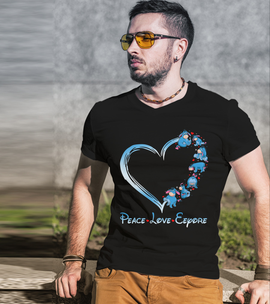 Peace Love Eeyore Heart T-Shirt