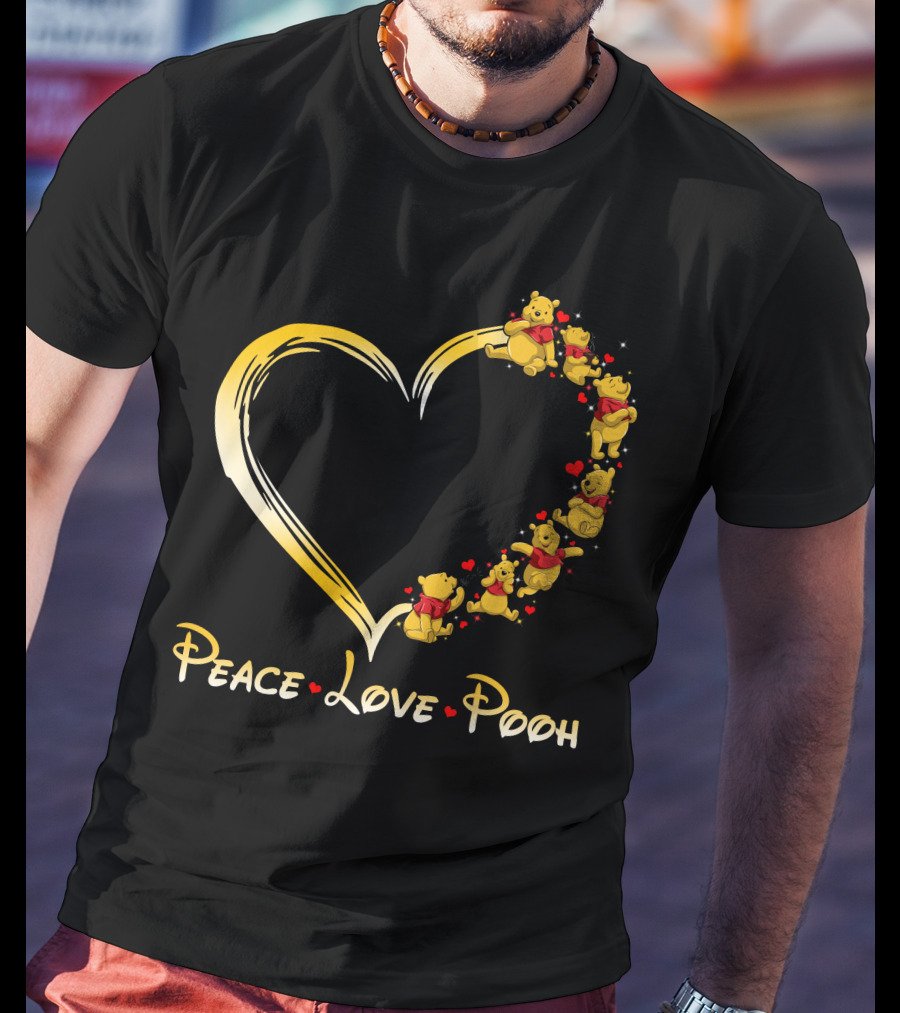 Peace Love Pooh Heart T-Shirt