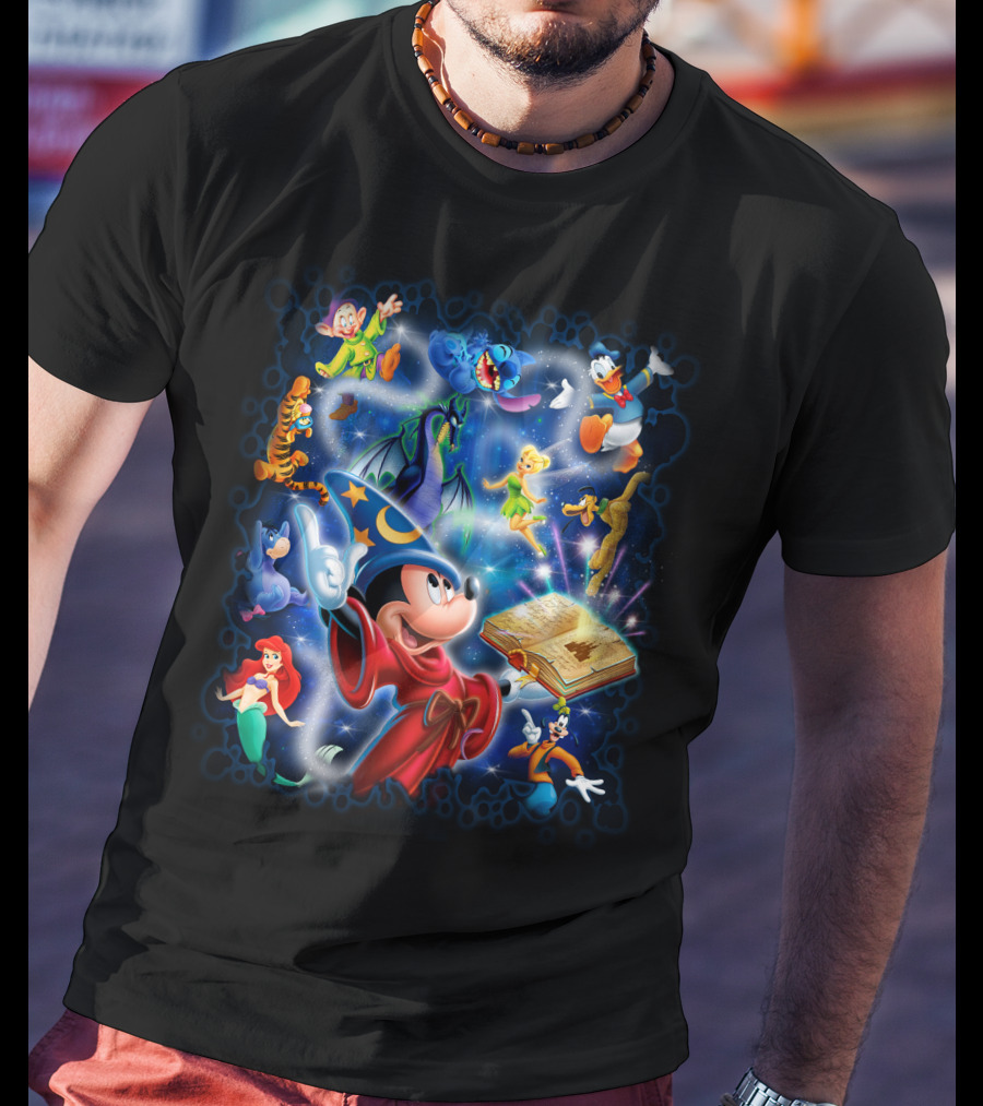 Fantasia Magic Adventure Mickey Sorcerer's Apprentice Disney Characters T-Shirt