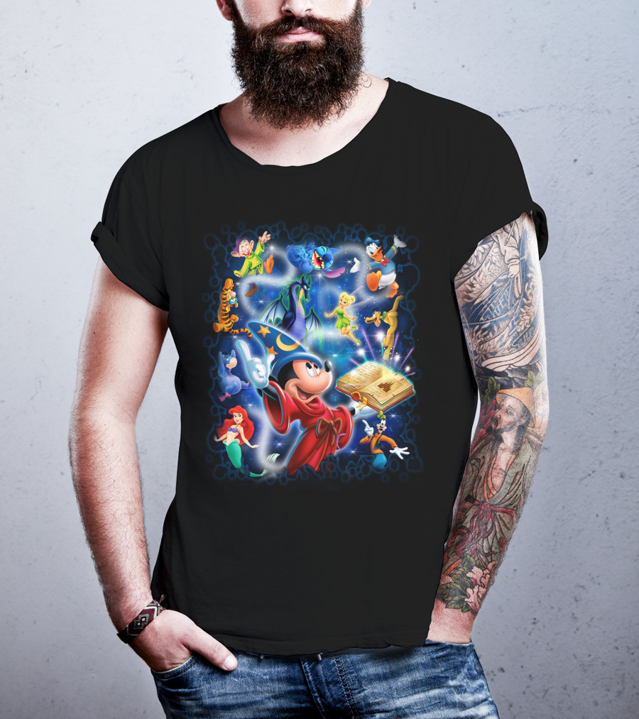 Fantasia Magic Adventure Mickey Sorcerer's Apprentice Disney Characters T-Shirt