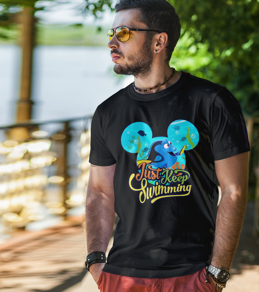 Just Keep Swimming Mickey Mouse Ears Dory T-Shirt