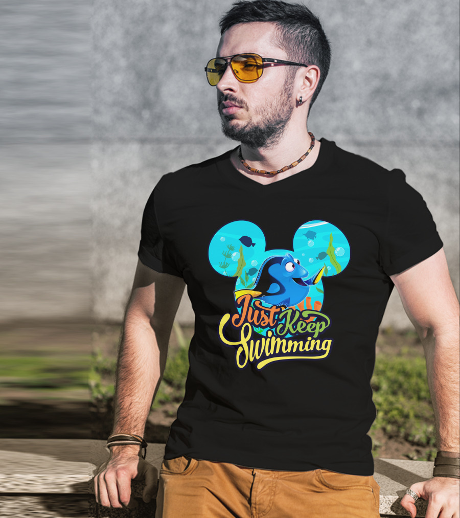 Just Keep Swimming Mickey Mouse Ears Dory T-Shirt