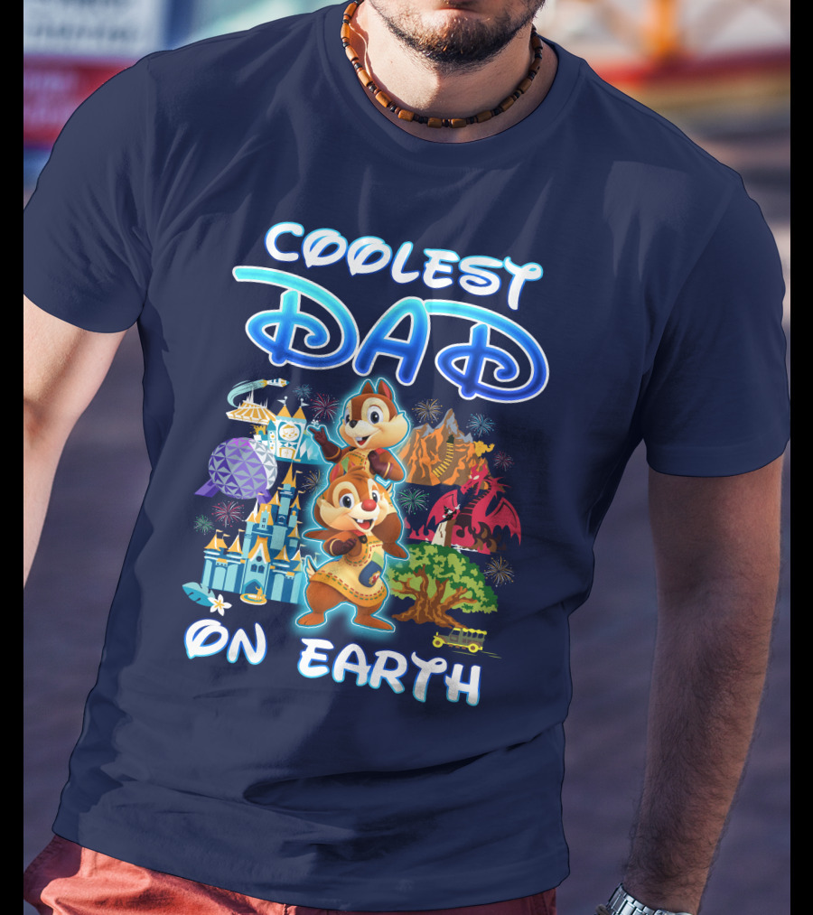 Coolest Dad On Earth Chipmunks Magical Park Adventure T-Shirt