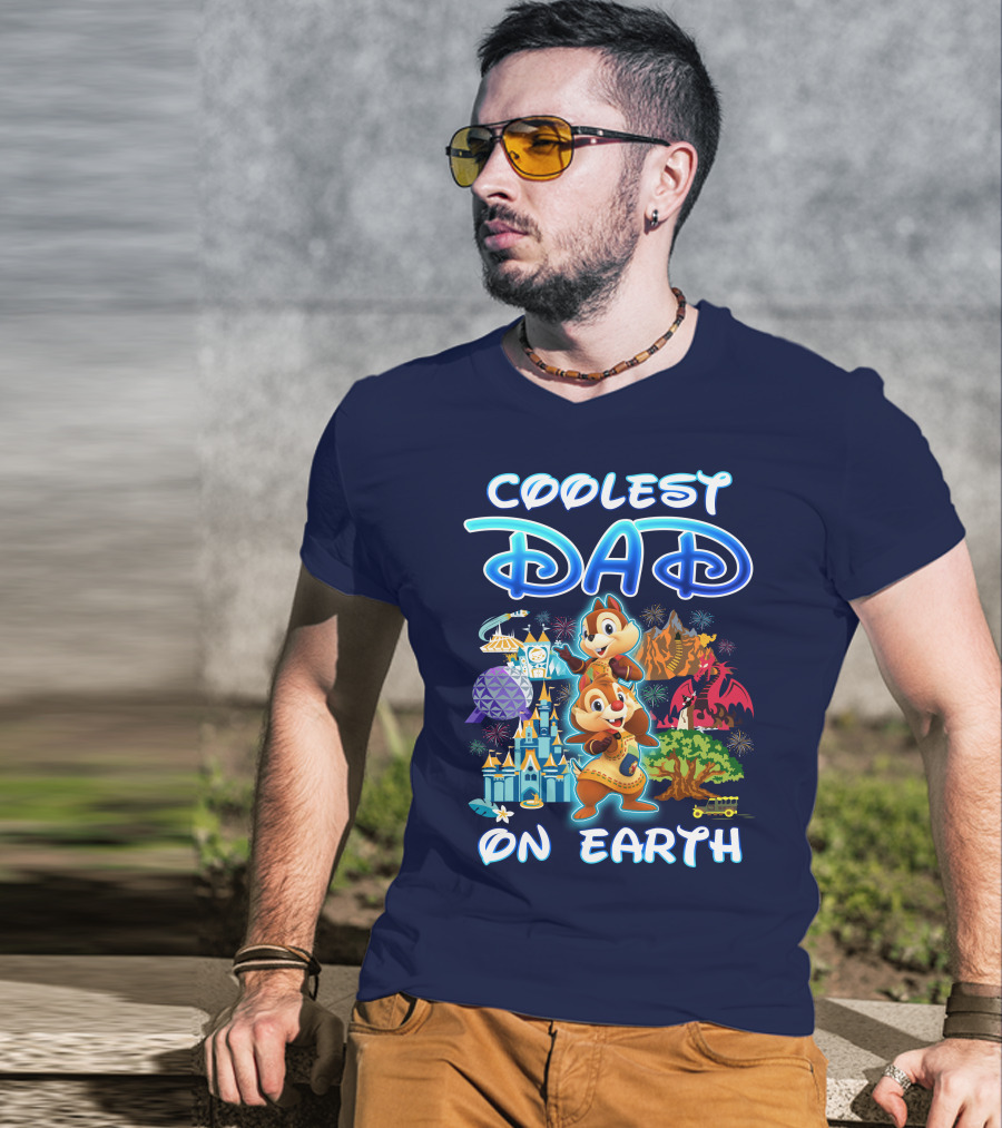 Coolest Dad On Earth Chipmunks Magical Park Adventure T-Shirt