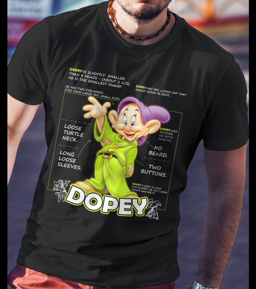 DOPEY Fun Loose Turtle Neck Two Buttons Long Sleeves T-Shirt
