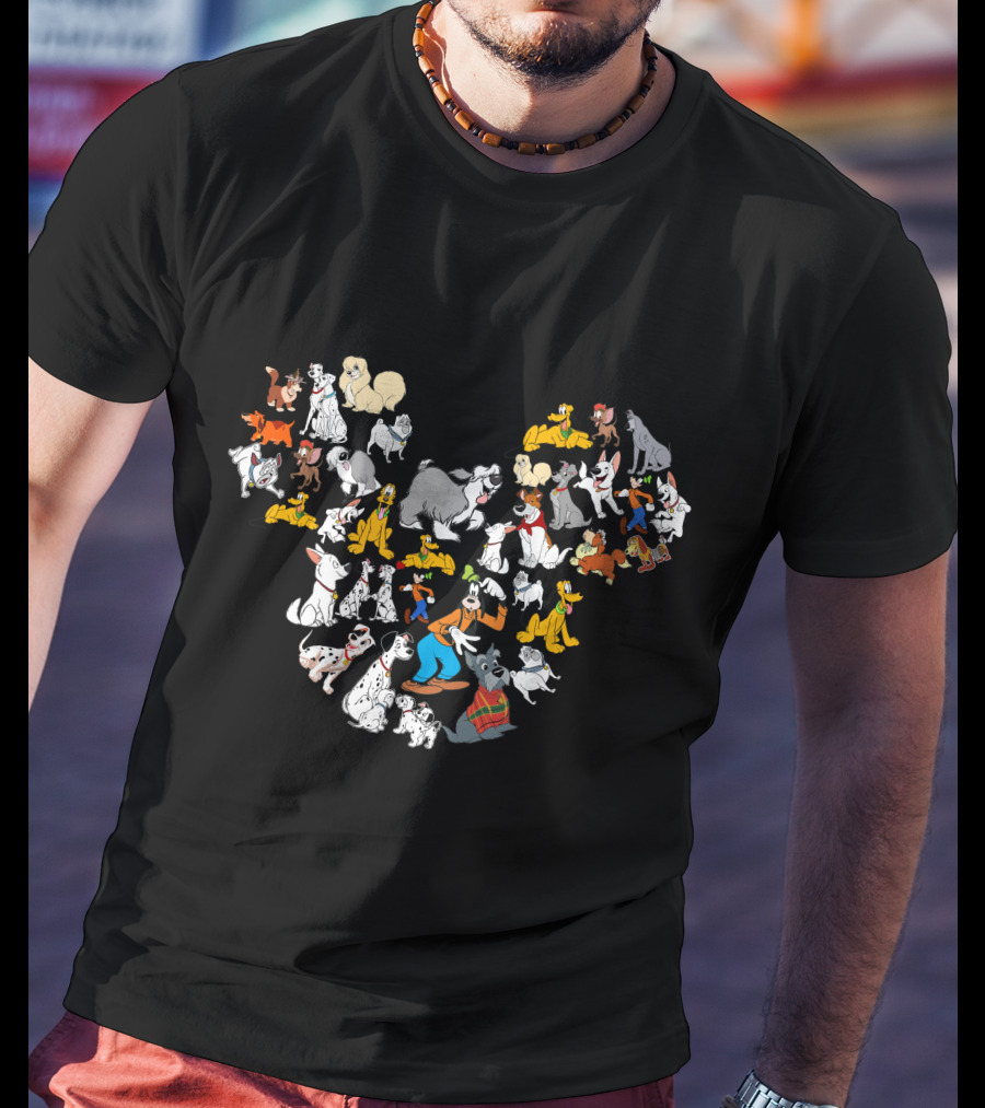 Disney Dogs Mickey Mouse Shape T-Shirt