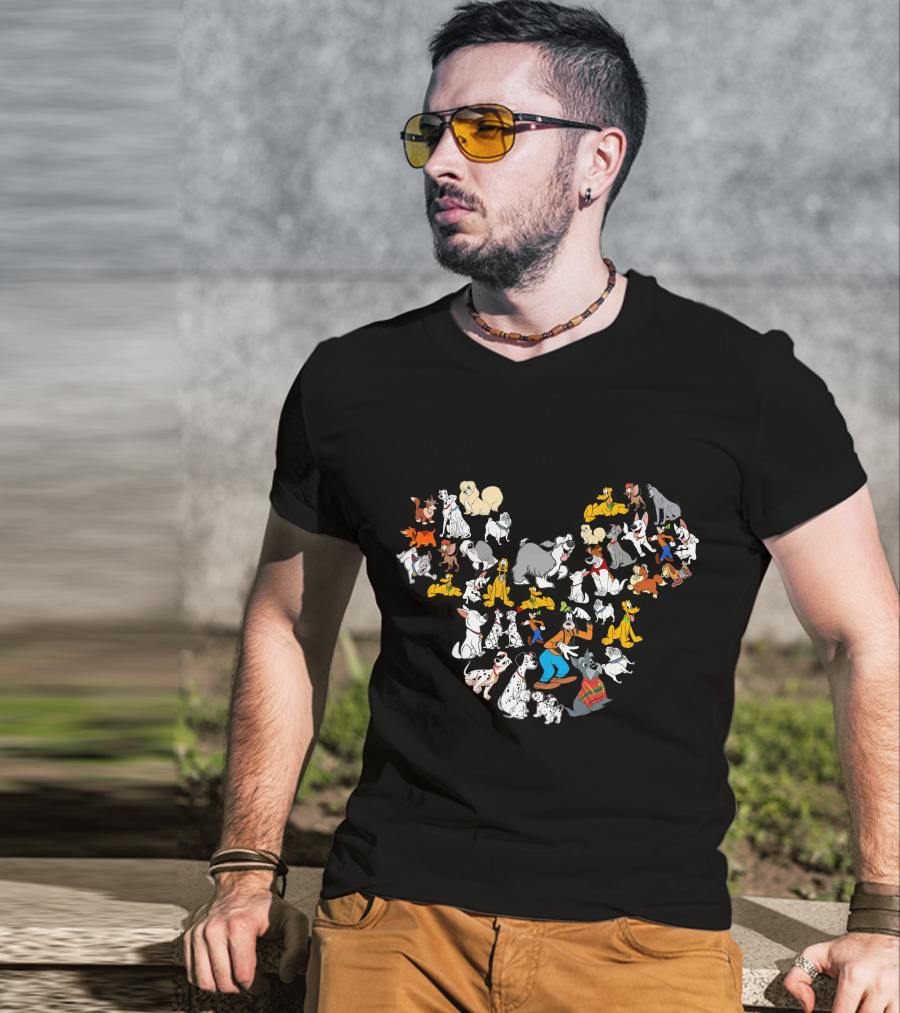 Disney Dogs Mickey Mouse Shape T-Shirt