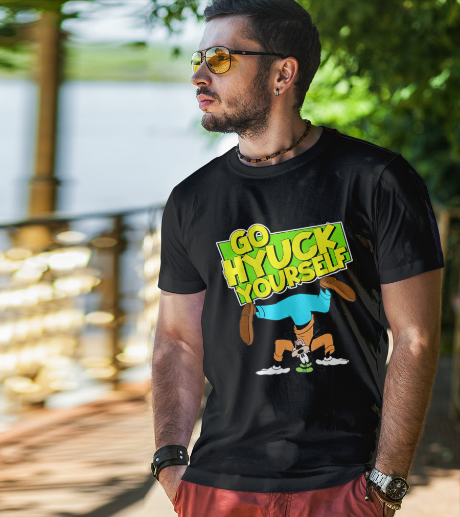 Go Hyuk Yourself Goofy Headstand Cartoon T-Shirt