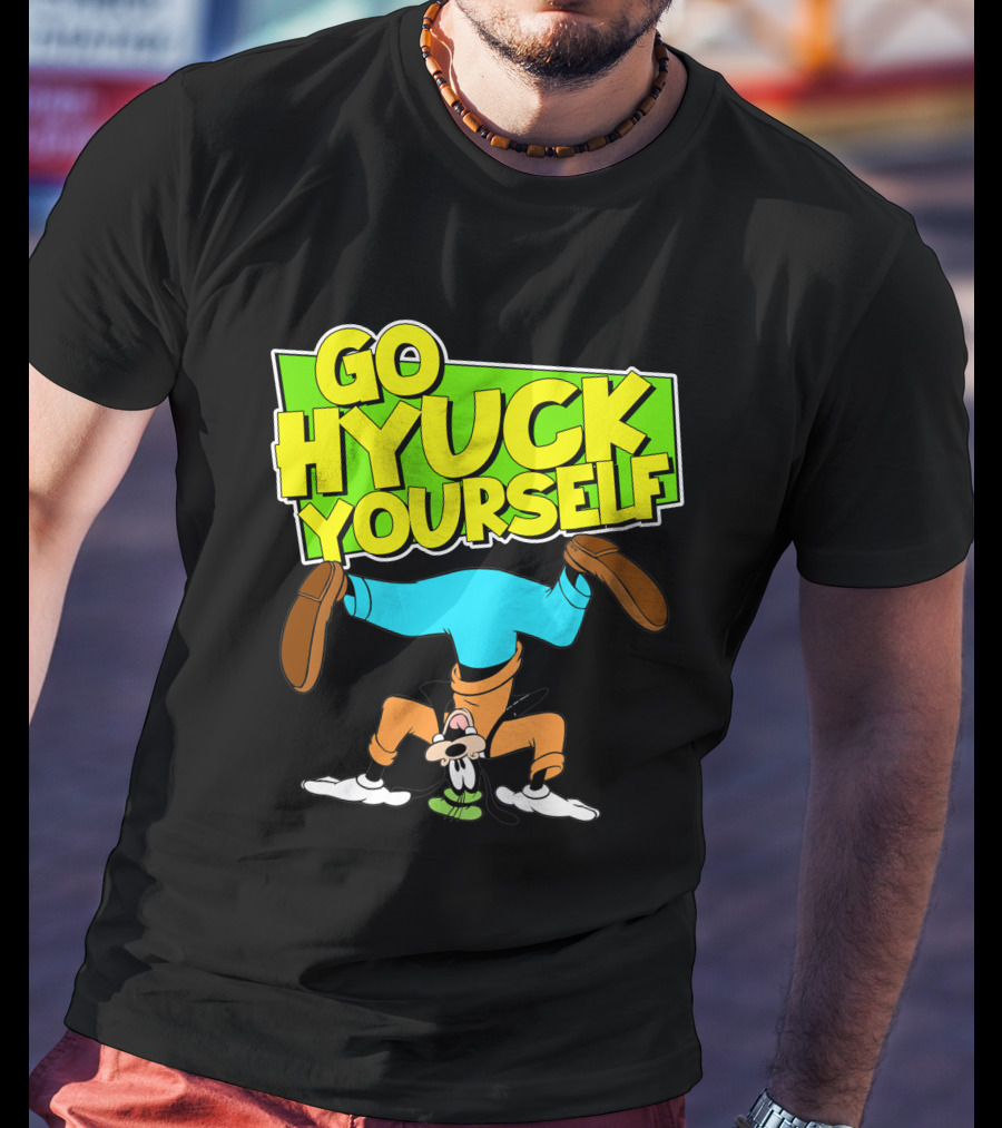 Go Hyuk Yourself Goofy Headstand Cartoon T-Shirt