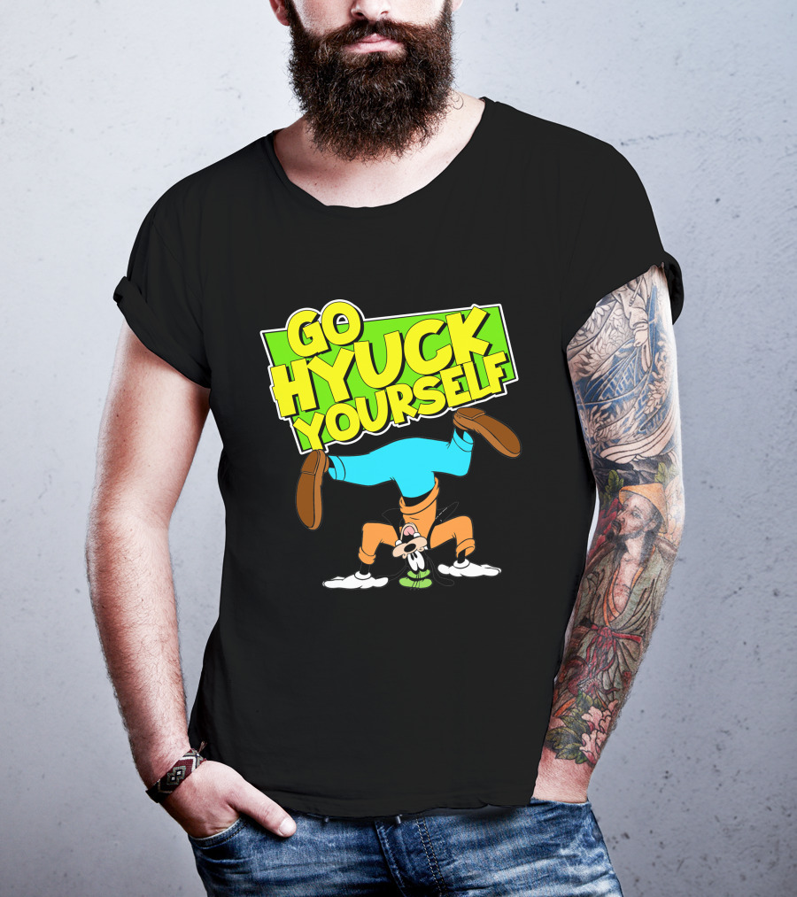 Go Hyuk Yourself Goofy Headstand Cartoon T-Shirt