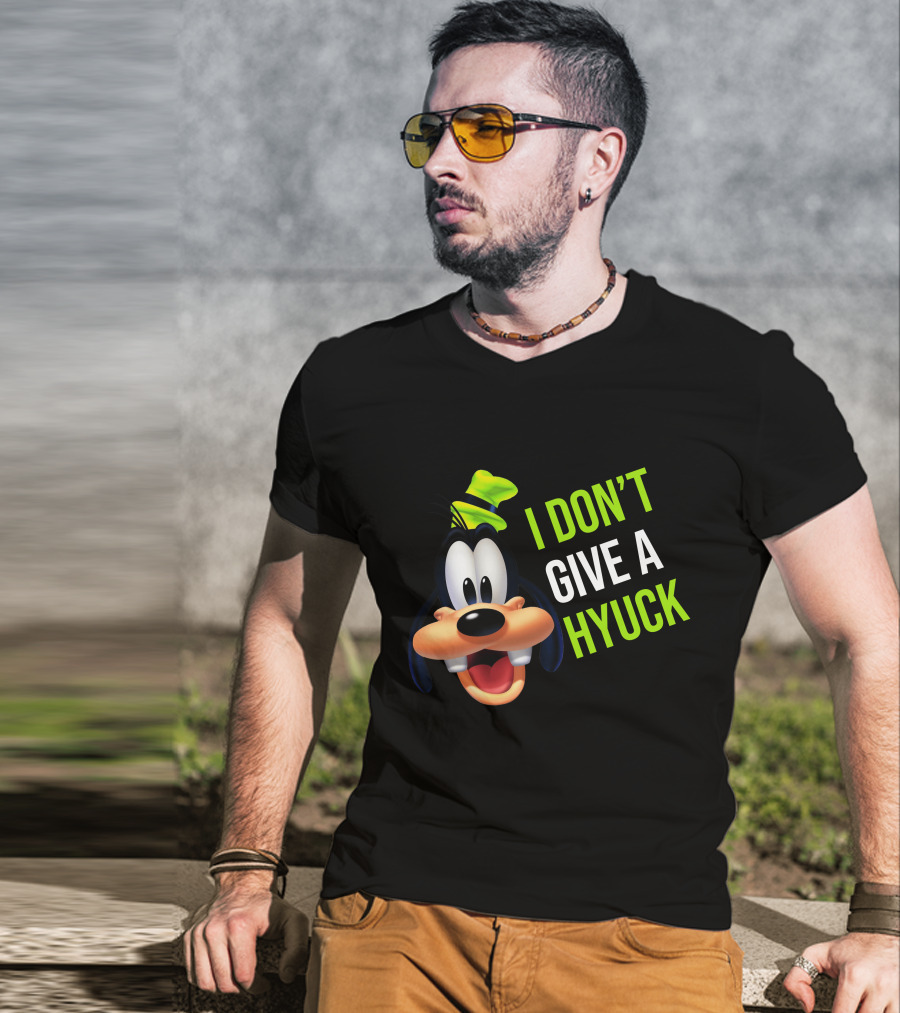 I DON'T GIVE A HYUCK Goofy Cartoon Character T-Shirt