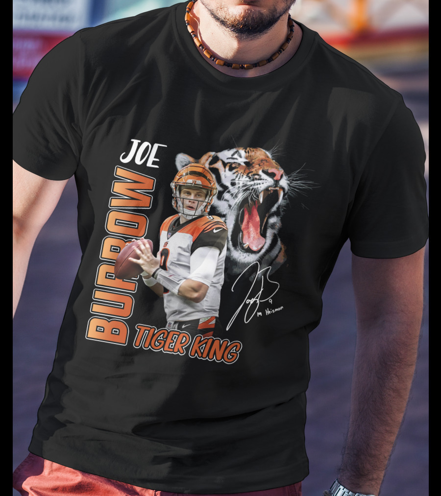 Joe Burrow Tiger King Cincinnati Bengals Football T-Shirt