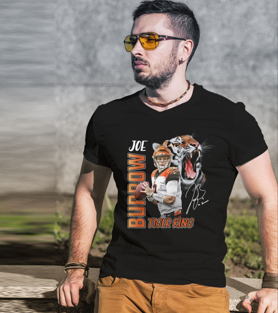 Joe Burrow Tiger King Cincinnati Bengals Football T-Shirt